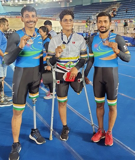 Indian Para cyclists create history at the 10th Asian Track Paracycling Championship, by bagging three medals!