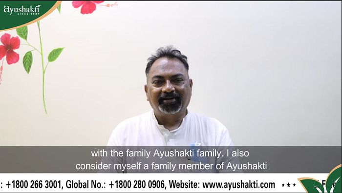 Ayushakti’s Ayurveda treatment treats 59 years old, Mr. Waghmare’s chronic ailments