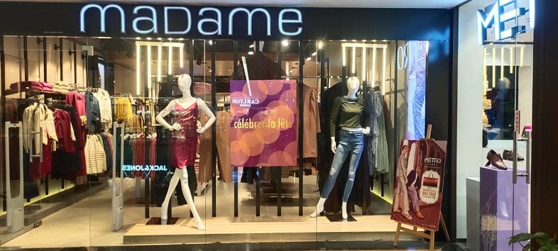 MADAME stores draped in bright colours and lighting this festive season