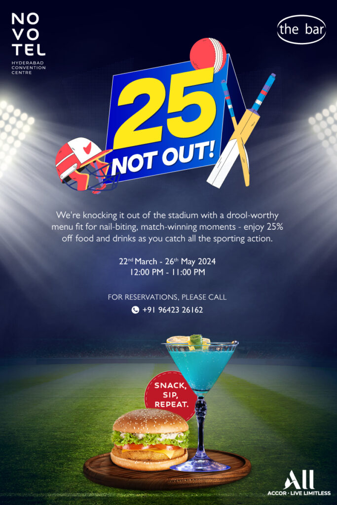 25 Not Out Novotel Hyderabad Convention Centre 