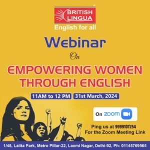 Webinar on Empowering women through English
