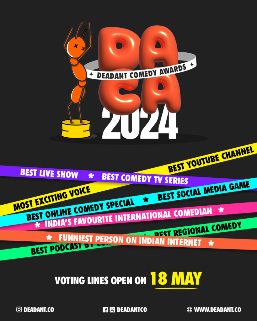 DeadAnt returns with ‘DACA 2024’ the 4th edition of India’s renowned comedy awards