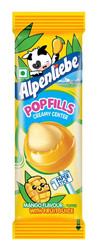 Just in time for summer Alpenliebe introduces Mango flavour to its Popfills lollipop range