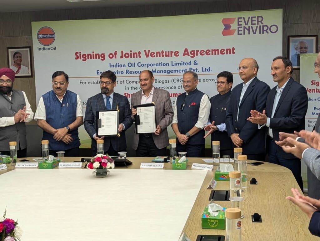 IndianOil and EverEnviro Resource Management Pvt. Ltd. to form Joint Venture for Sustainable Energy Solutions